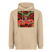 Mushroom spanish hand fan seamless pattern Heavyweight Hoodie - BundleAndBundleShop
