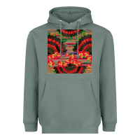 Sage spanish hand fan seamless pattern Heavyweight Hoodie - BundleAndBundleShop