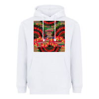 White spanish hand fan seamless pattern Heavyweight Hoodie - BundleAndBundleShop