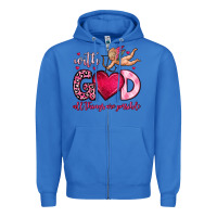 True Royal with god all things are possible Zipper Hoodie - OliviaCreatesArt