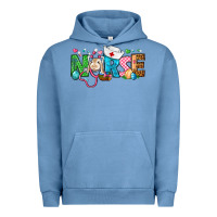 Pigment Pebble Blue Easter Nurse Urban Hoodie - BundleAndBundleShop