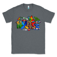 Charcoal Heather autism nurse Classic Tee - Zillion Design Studio