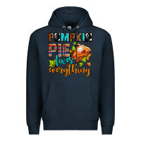 Navy pumpkin pie fixes everything Premium Hoodie - AdoDesignShop
