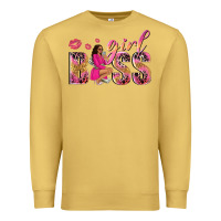 Antique Gold girl boss afro black woman Premium Sweatshirt - NancyCooperArtShop