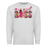 Dove Grey girl boss afro black woman Premium Sweatshirt - NancyCooperArtShop