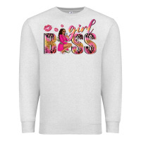 Oatmeal Heather girl boss afro black woman Premium Sweatshirt - NancyCooperArtShop