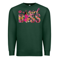 Sports Green girl boss afro black woman Premium Sweatshirt - NancyCooperArtShop