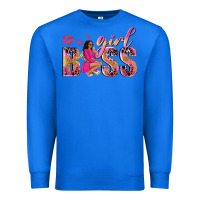 True Royal girl boss afro black woman Premium Sweatshirt - NancyCooperArtShop