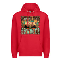 Red raising hell with the hippies and the cowboys Premium Hoodie - NancyCooperArtShop