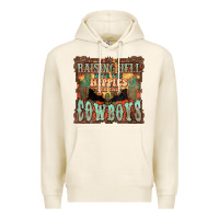 Tofu raising hell with the hippies and the cowboys Premium Hoodie - NancyCooperArtShop