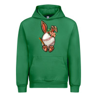 Emerald Baseball Easter Bunny Urban Hoodie - BundleAndBundleShop