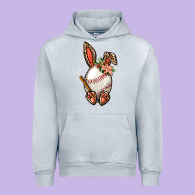 Baseball Easter Bunny Urban Hoodie Designed By Bundleandbundleshop