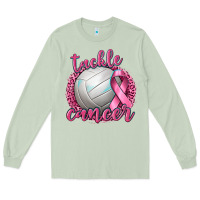 Matcha Tackle Cancer Volleyball Long Sleeve Tee - texasbilliewilder