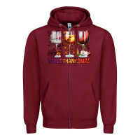 Burgundy hallothanksmas halloween thanksgiving  christmas wine Zipper Hoodie - FaDigitalArtStudio