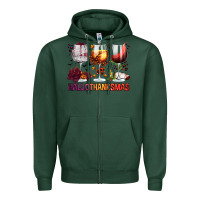 Sports Green hallothanksmas halloween thanksgiving  christmas wine Zipper Hoodie - FaDigitalArtStudio