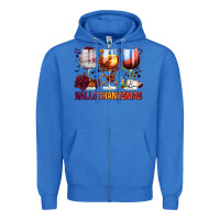 True Royal hallothanksmas halloween thanksgiving  christmas wine Zipper Hoodie - FaDigitalArtStudio