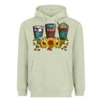 Matcha coffee group and sunflowers Heavyweight Hoodie - Artiststas