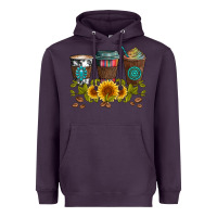 Plum coffee group and sunflowers Heavyweight Hoodie - Artiststas