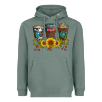 Sage coffee group and sunflowers Heavyweight Hoodie - Artiststas