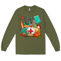 Army Green nurse  and fall Long Sleeve Tee - AdoDesignShop