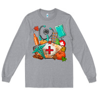 Heather Grey nurse  and fall Long Sleeve Tee - AdoDesignShop