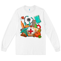 White nurse  and fall Long Sleeve Tee - AdoDesignShop