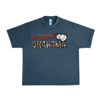 Midnight Navy baseball grandma with leopard Urban Heavy Tee - texasbilliewilder