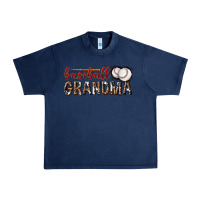 Navy baseball grandma with leopard Urban Heavy Tee - texasbilliewilder