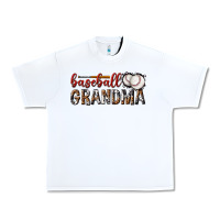 White baseball grandma with leopard Urban Heavy Tee - texasbilliewilder