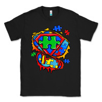 Black autism superhero ripped tshirt Classic Tee - Zillion Design Studio