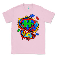 Bubblegum Pink autism superhero ripped tshirt Classic Tee - Zillion Design Studio