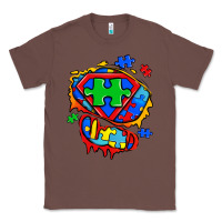 Chestnut autism superhero ripped tshirt Classic Tee - Zillion Design Studio