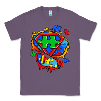 Lavender autism superhero ripped tshirt Classic Tee - Zillion Design Studio