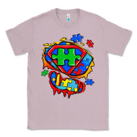 Lilac autism superhero ripped tshirt Classic Tee - Zillion Design Studio