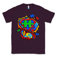 Plum autism superhero ripped tshirt Classic Tee - Zillion Design Studio
