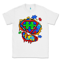 White autism superhero ripped tshirt Classic Tee - Zillion Design Studio