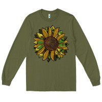Army Green camouflage flitter sunflowers Long Sleeve Tee - RanaPortraitStore