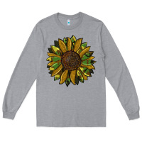 Heather Grey camouflage flitter sunflowers Long Sleeve Tee - RanaPortraitStore