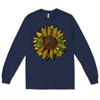 Navy camouflage flitter sunflowers Long Sleeve Tee - RanaPortraitStore