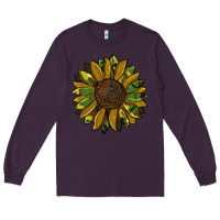 Plum camouflage flitter sunflowers Long Sleeve Tee - RanaPortraitStore