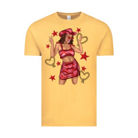 Vintage Mustard heart cowgirl Vintage Tee - texasbilliewilder