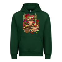 Forest Green Mexican Gnomies Truck Urban Hoodie - BundleAndBundleShop