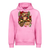 Fuchsia Pink Mexican Gnomies Truck Urban Hoodie - BundleAndBundleShop