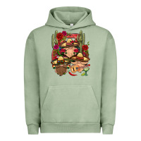 Pigment Oil Green Mexican Gnomies Truck Urban Hoodie - BundleAndBundleShop