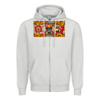 Dove Grey firefighter air mask sunflower and elementary license plate Zipper Hoodie - HRA Design Shop