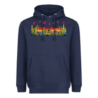 Navy mexican sombrero guitar libbey glass Heavyweight Hoodie - BundleAndBundleShop