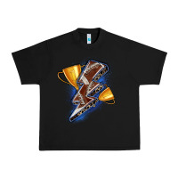 Black football lightning bolt Urban Heavy Tee - Zillion Design Studio