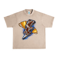 French Oak football lightning bolt Urban Heavy Tee - Zillion Design Studio