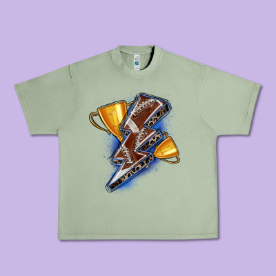 Football Lightning Bolt Urban Heavy Tee Designed By Zillion Design Studio