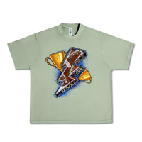 Oil Green football lightning bolt Urban Heavy Tee - Zillion Design Studio